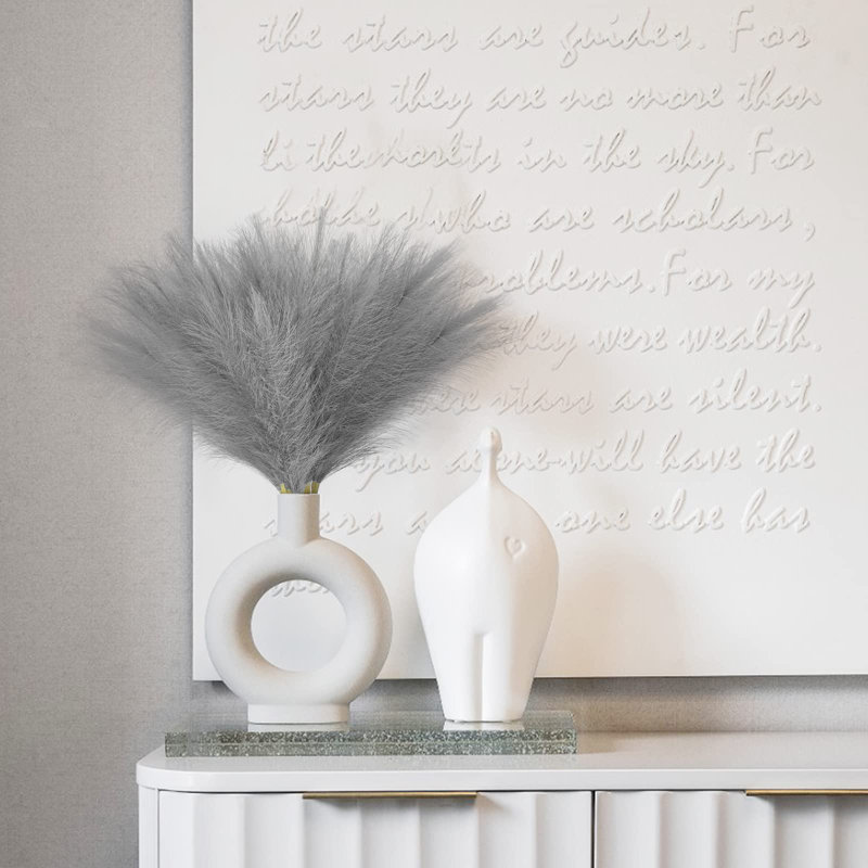 Herbe de 17 po Pampas, Gris haute