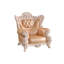 Fauteuil en cuir véritable capitonné European Luxury