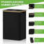 Recycling Bin for Kitchen with 2 Compartments, 140L Large Indoor Recycling Trash Can with Lid, 2 Removeable Reusable Inner Bags Bottle Can Glass Waste Plastic Stickers