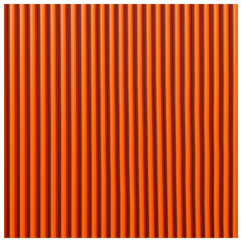 Tapis de bain orange à rayures verticales, L 34 po x L 21 po