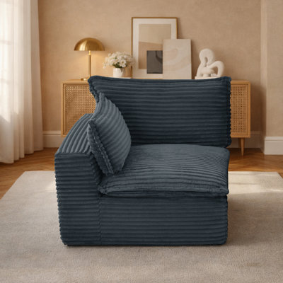 Fauteuil d'appoint modulaire compressé moderne avec accoudoir droit