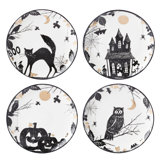 Lenox Vintage Halloween Haunted Accent Plates, Set of 4