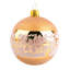 Golden Flowers Glass Christmas Tree Ornaments