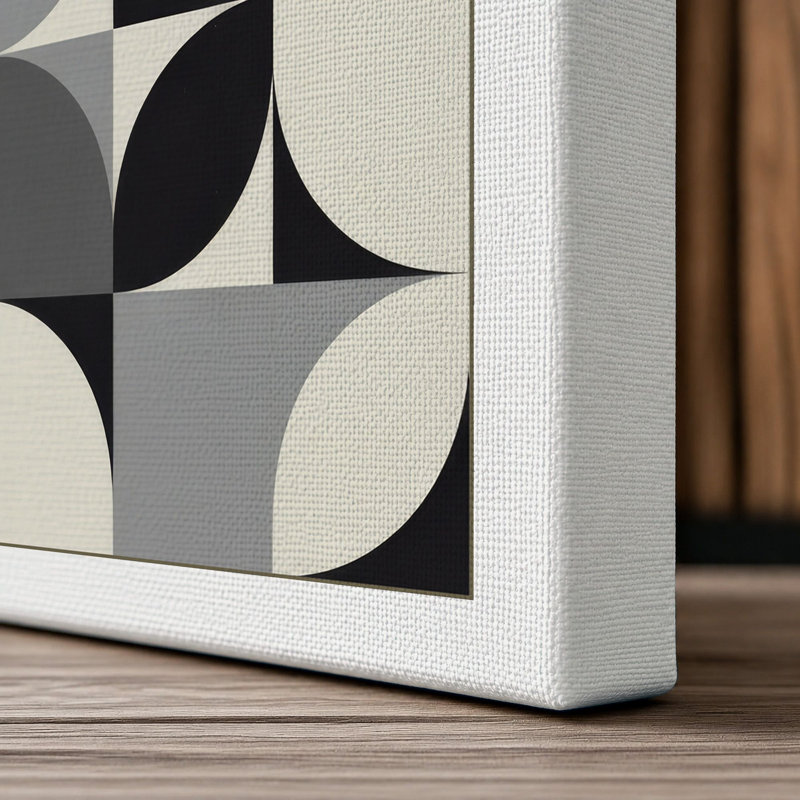 Turning Squares Geometric - Wrapped Canvas, 24x16 - 61.0 x 40.6 cm, White Border