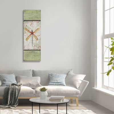 «Vintage Butterfly» par Jean Plout, art mural en verre acrylique, 16 po x 48 po
