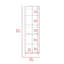 Garde-manger Baleare, cinq tablettes intérieures, quatre pieds-1229907216