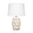 Lizy Accent Table Lamp, White Linen Shade, Bubble Ceramic Base 20 Inch