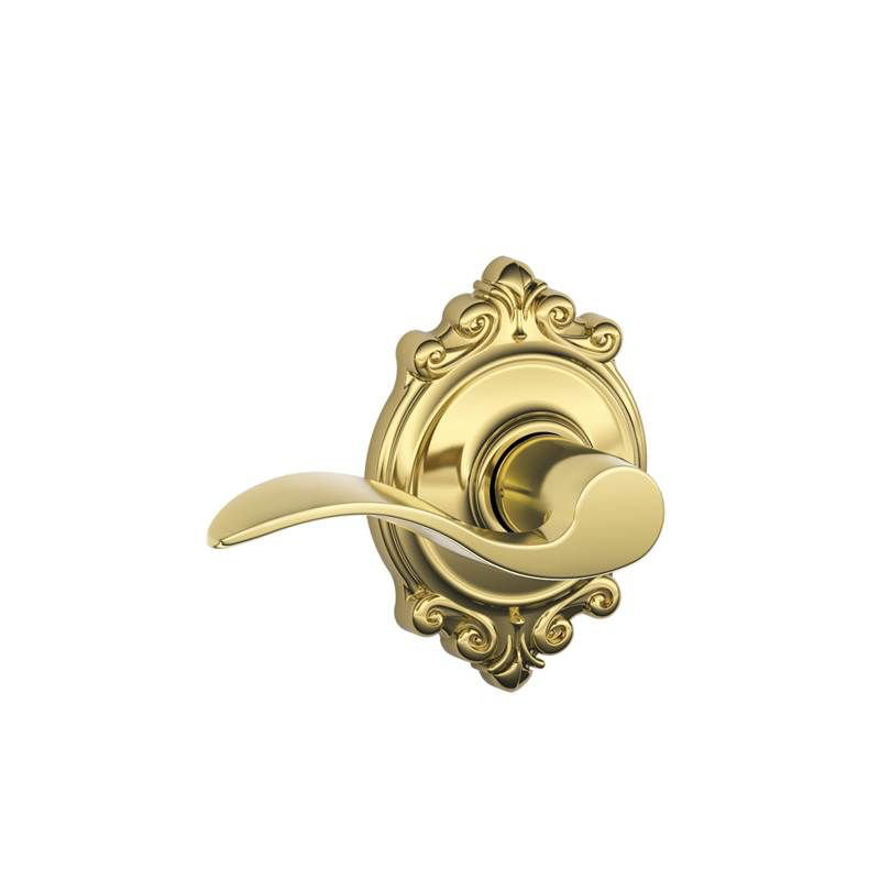 Addison passage Door Lever, Bright Brass