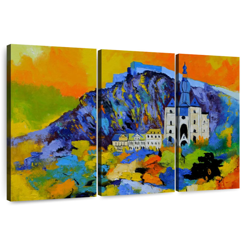 Adella, paysage urbain, Dinant, Belgique, H 32 po x l 50 po