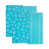 Turquoise / coquille et rayures bleu sarcelle
