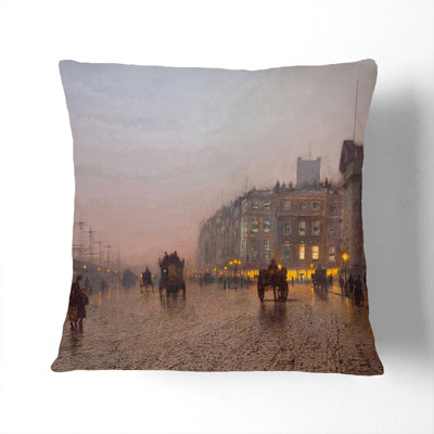 Street Scene Square Throw Cushion