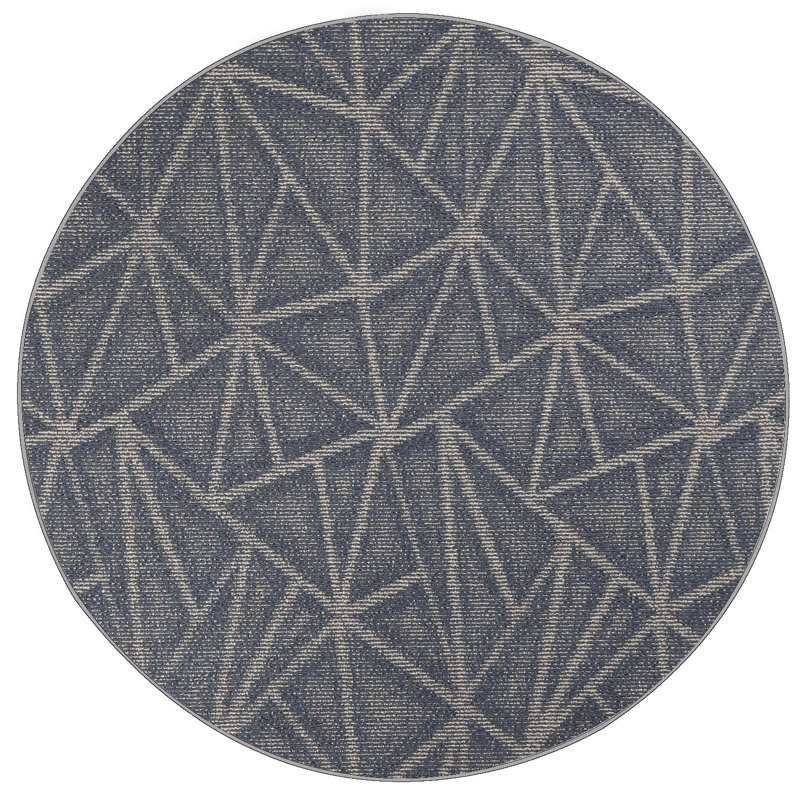 Deyoung Geometric Indoor Rug, Round 9'
