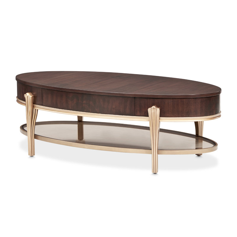 Camellia Field Oval Coffee Table