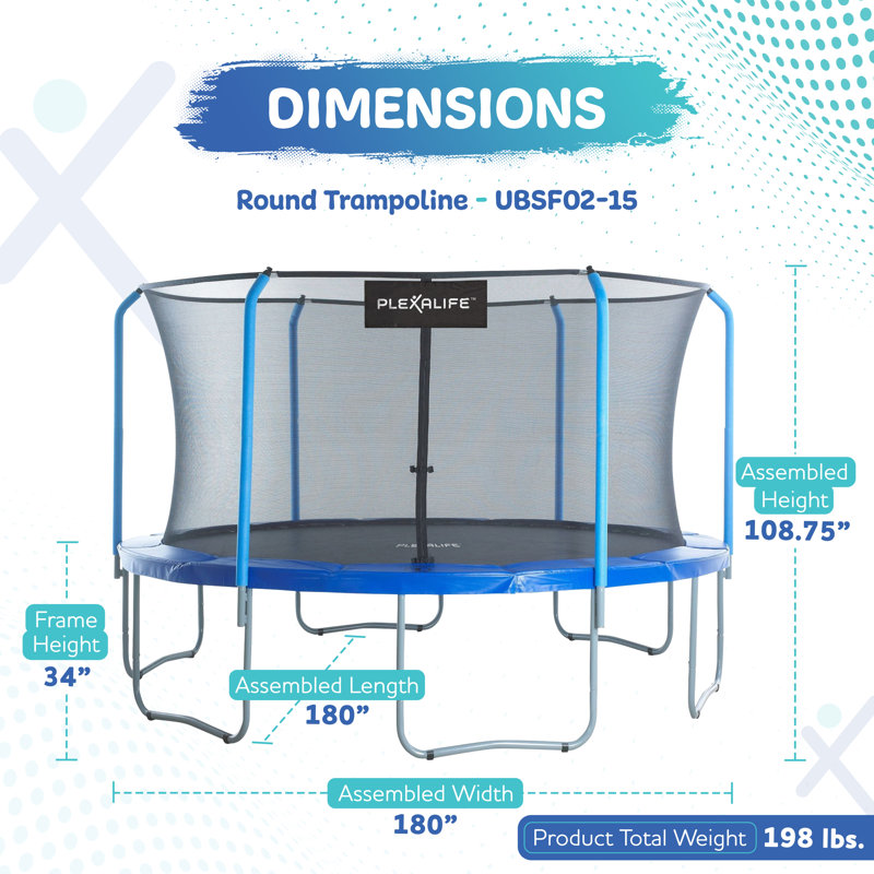 Ensemble de trampoline rond Plexalife
