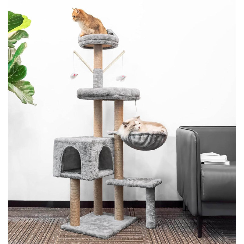 145cm H Cat Tree, Grey