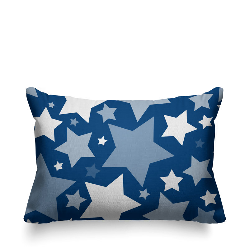 Coussin décoratif intérieur / extérieur Christmas Stars, Cerulean