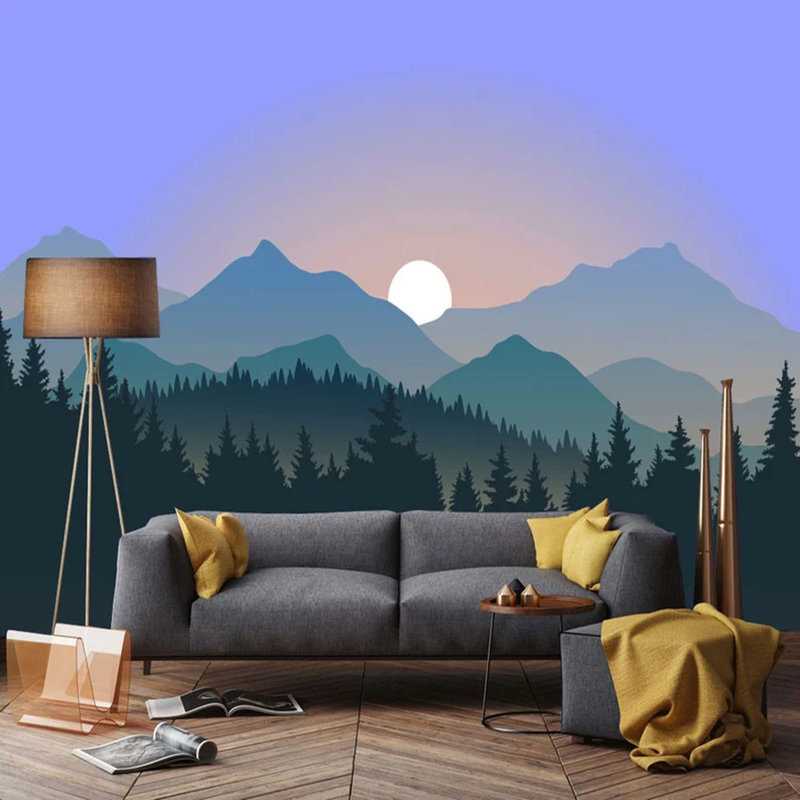 Sunrise Tranquility In The Pines, 117.96" L x 236" W