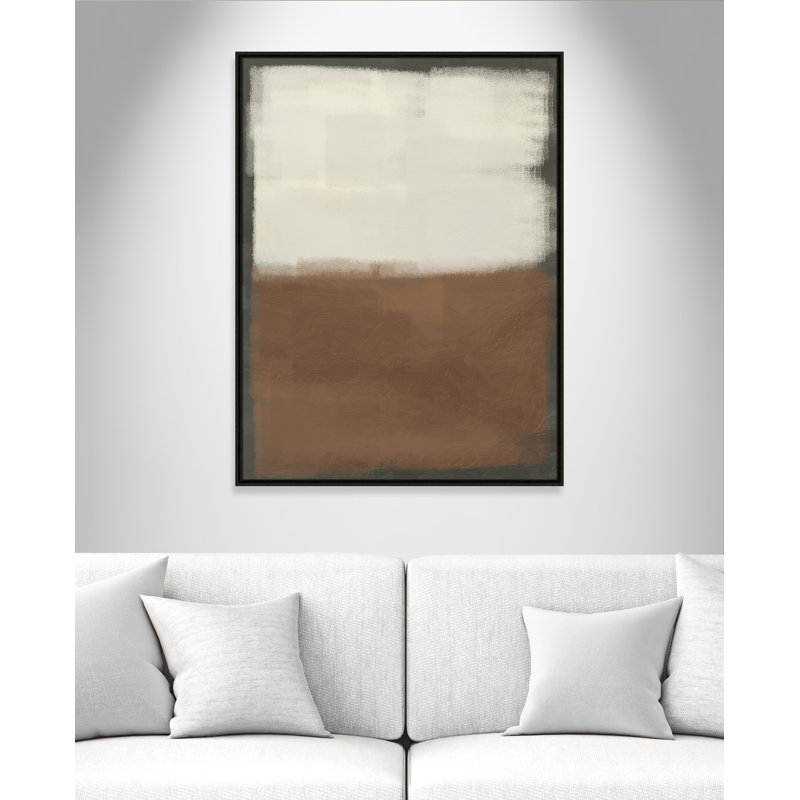 Coronado Alabaster Burst 2 - reproduction sur toile avec cadre flottant, H 41,5 po x l 31,5 po x P 2 po, Espresso