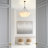 Alexa Hampton Stassi Dining Room Chandelier With White Linen Shade-885725233-885725243-885725237