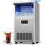 Machine à glaçons 16,34 po 150 lbs / jour commerciale autoportante / encastrée en acier inoxydable avec 2 entrées d'eau