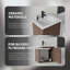 Meuble-lavabo flottant 20 po avec lavabo, porte à fermeture en douceur, lavabo en céramique, contreplaqué-1172499409
