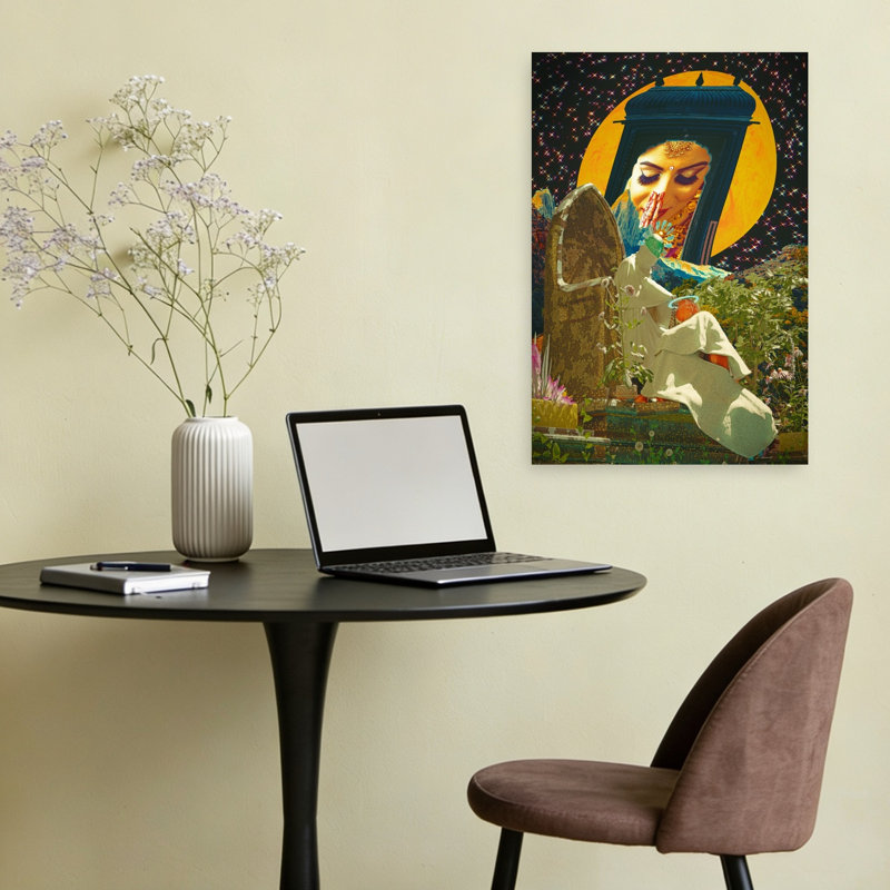 Mystical Night Prayer, Mystical Peaceful Serene Landscape Nature, reproduction d'art murale, 24" H x 16" W