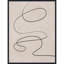 «Black Line» et fond texturé beige par Little Dean, reproduction d'art sur toile encadrée-117215610