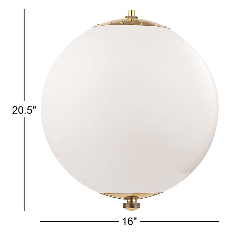 Sphere No.1 Pendant by Mark D. Sikes, Aged Brass, 20.5" H x 16" W x 16" D