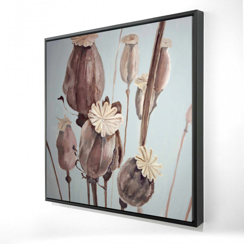 "Fleurs de pavot sépia"