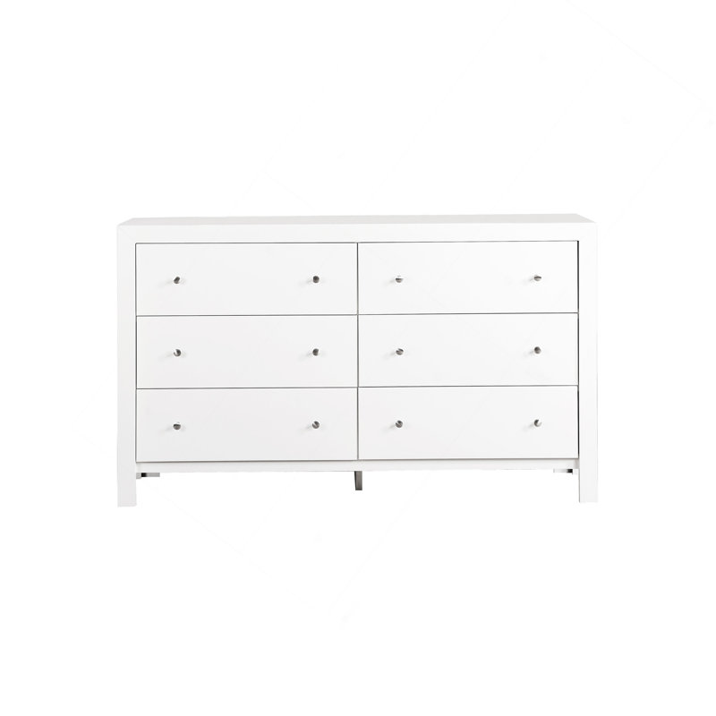 Elegant White Transitional Dresser