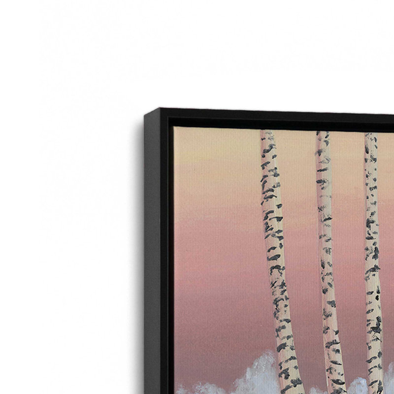 «Birch Stand II» par Michael Willett, reproduction d'art sur toile, Floater Framed without Mat, Noir, H 12 po x l 16 po