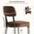 Mid-Century Upholstered Solid Wood Side Chair  Set of 2-1194623117