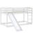 Twin over Twin Bunk Bed with Convertible Slide and Ladder , White