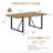 Wood Dining Table,  71"  Rectangular Table With Metal Frame & Natural Finish-869459916