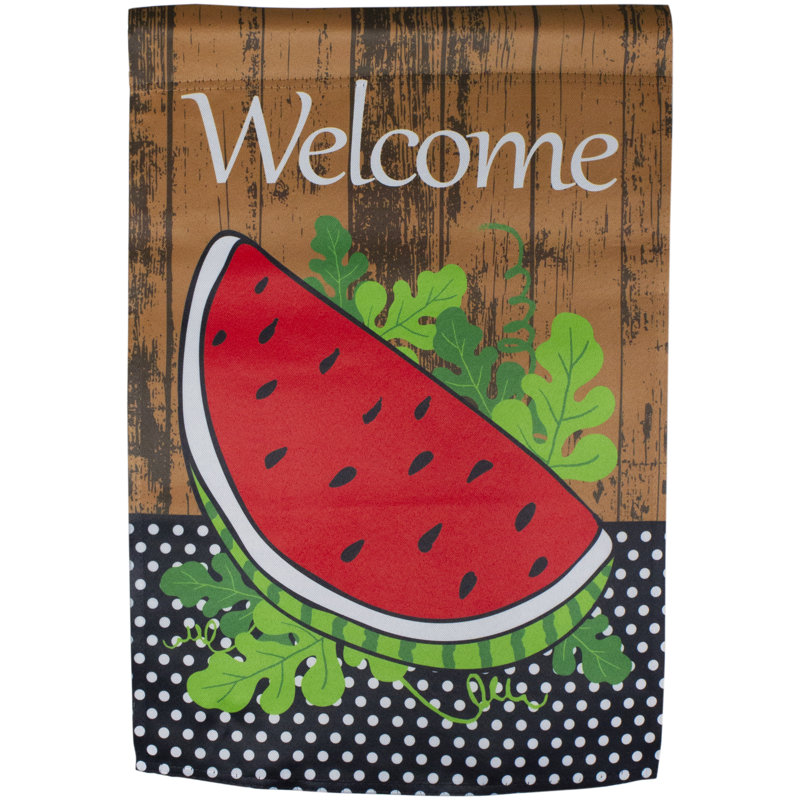 Drapeau extérieur Welcome Watermelon Slice Spring, H 18 po x l 12,5 po
