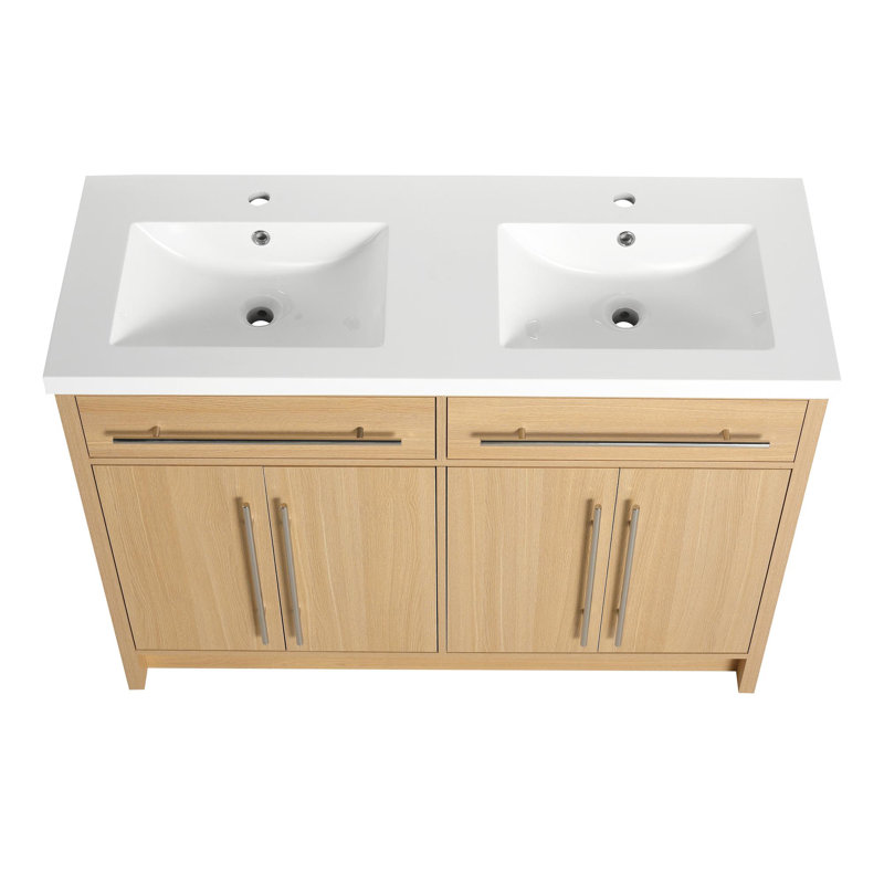 Ensemble de meuble-lavabo double autoportant 48 po avec lavabo 48 po