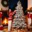 Arbre de Noël artificiel givré 7,5 pi