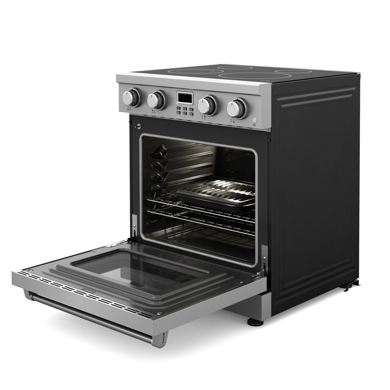 Thor Kitchen 30" 4.8 Cubic Feet Smart Electric Free Standing Range with 4 Burners