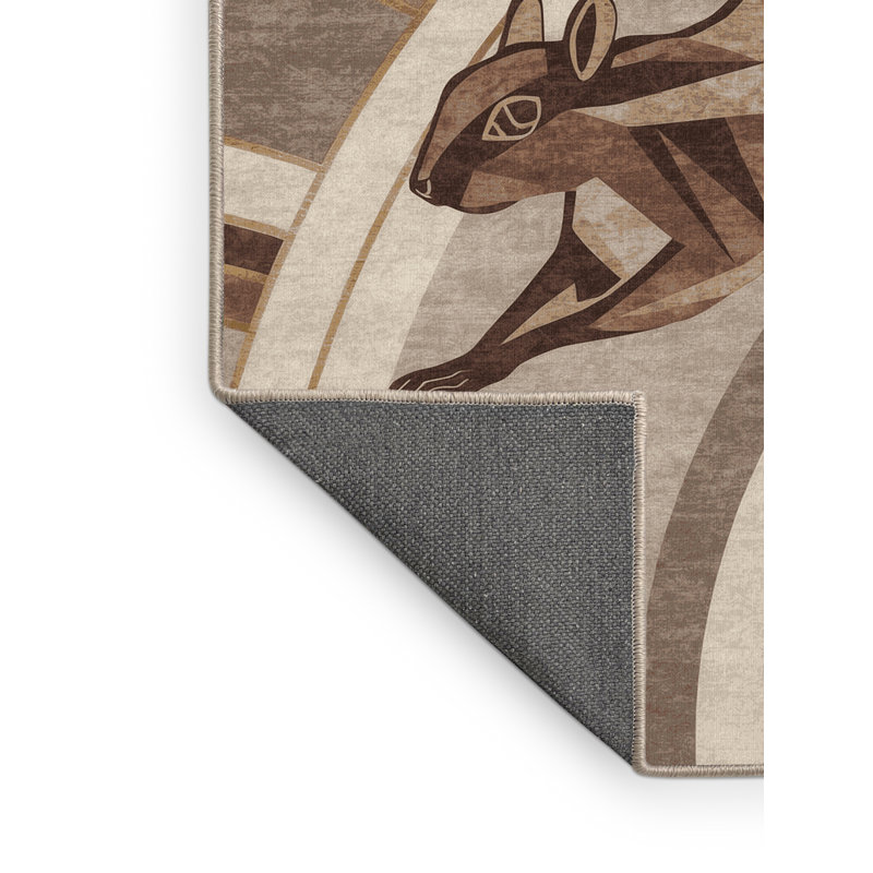 Tapis arc-en-ciel moelleux moelleux à motif écureuil Gosnells, 2 pi x 3 pi