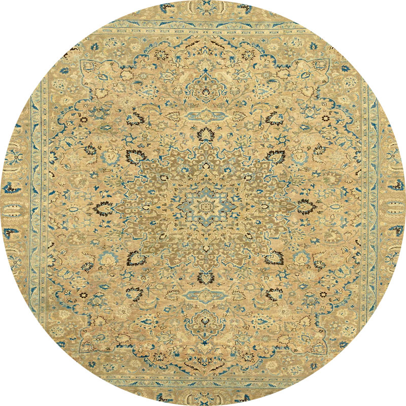 Abstract Indoor Rug, Round 6'