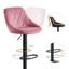 Paynter Swivel Upholstered Adjustable Height Counter Stool with Metal Frame-420153901
