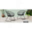 Fauteuil éponge, 2 pièces avec 2 coussins, gris