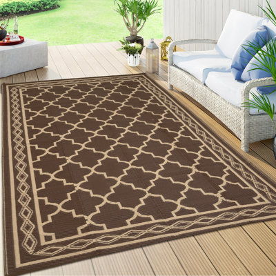 Tapis d'extérieur marocain en plastique paille imperméable et moderne pour le jardin