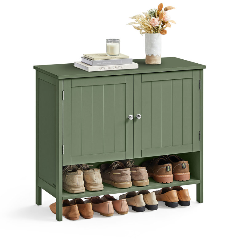 10 Pair Shoe Storage Cabinet, Green