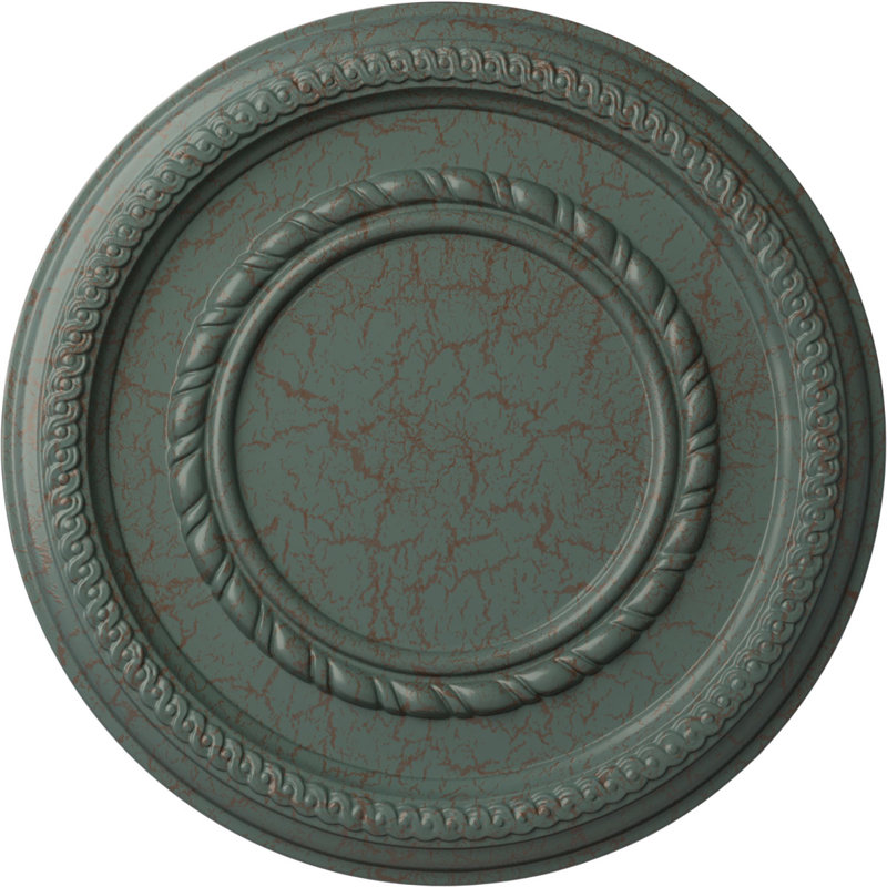 Federal Roped Ceiling Medallion, Cloud Burst Crackle