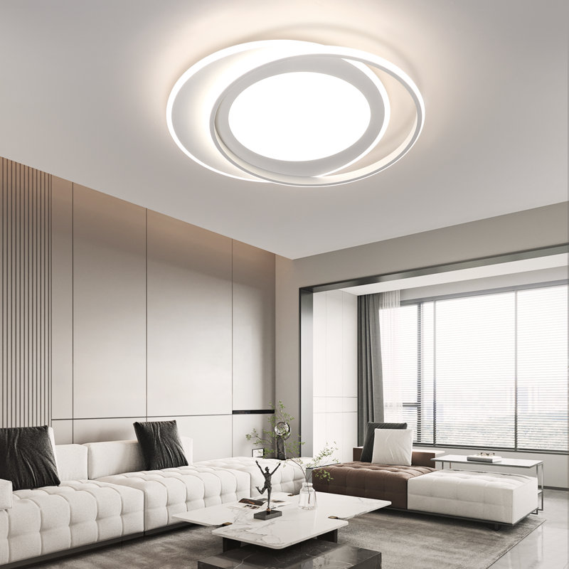 Ivy Bronx 1-Light 7cm LED Integrated Flush Mount, White