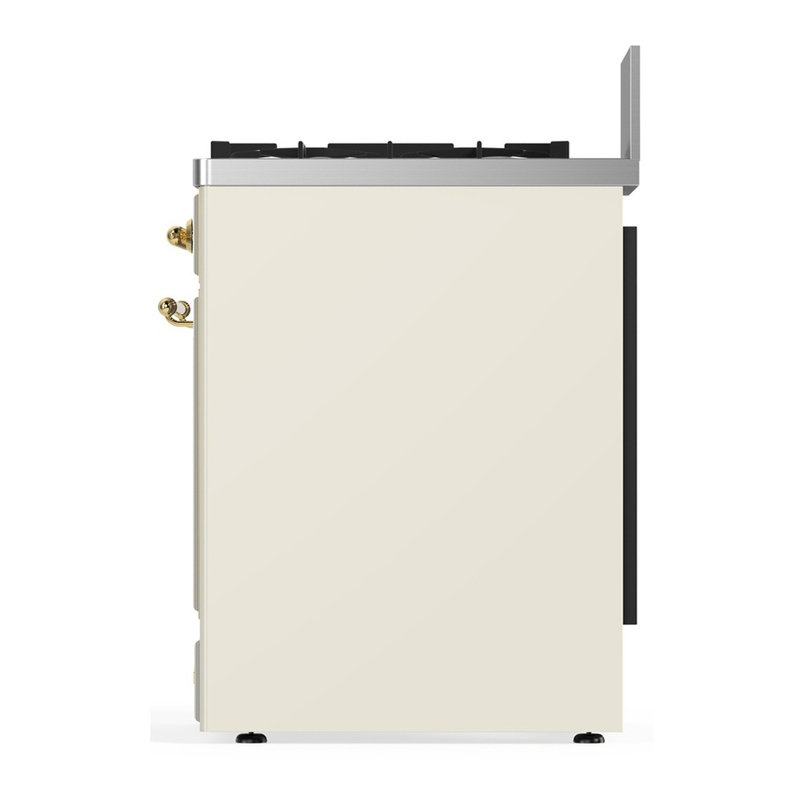 Majestic III Series 30 Inch Dual Fuel Range with 5 Sealed Burners in Emerald Green (Natural Gas, Burnished Trim), Brass