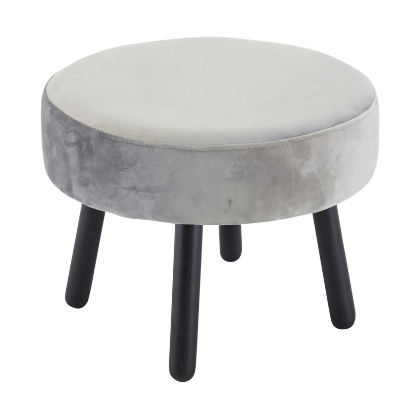 Mafalda Solid Wood Accent Stool, White