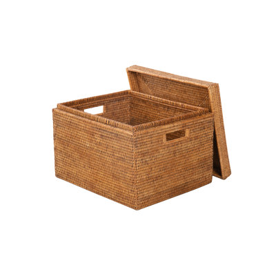 Beachcrest Home™ Everard Rattan Basket