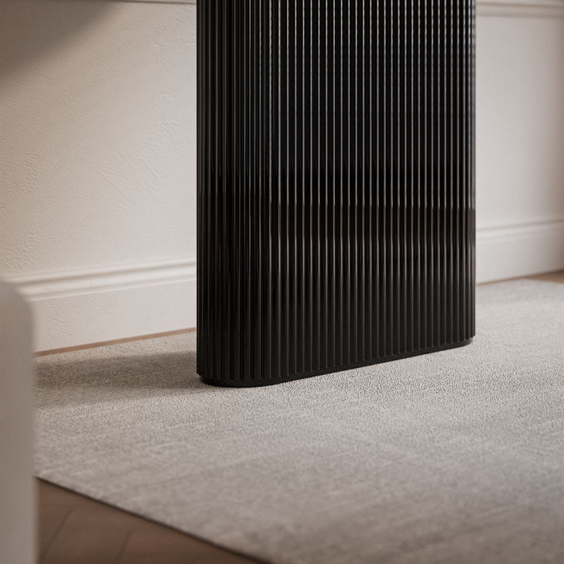 Dining Table, Black/ High gloss Black